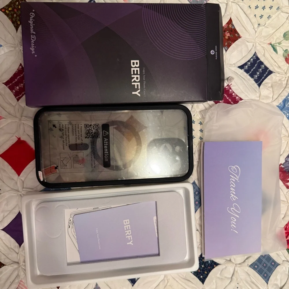 Clear Black Magnetic Phone Case with Camera Protector